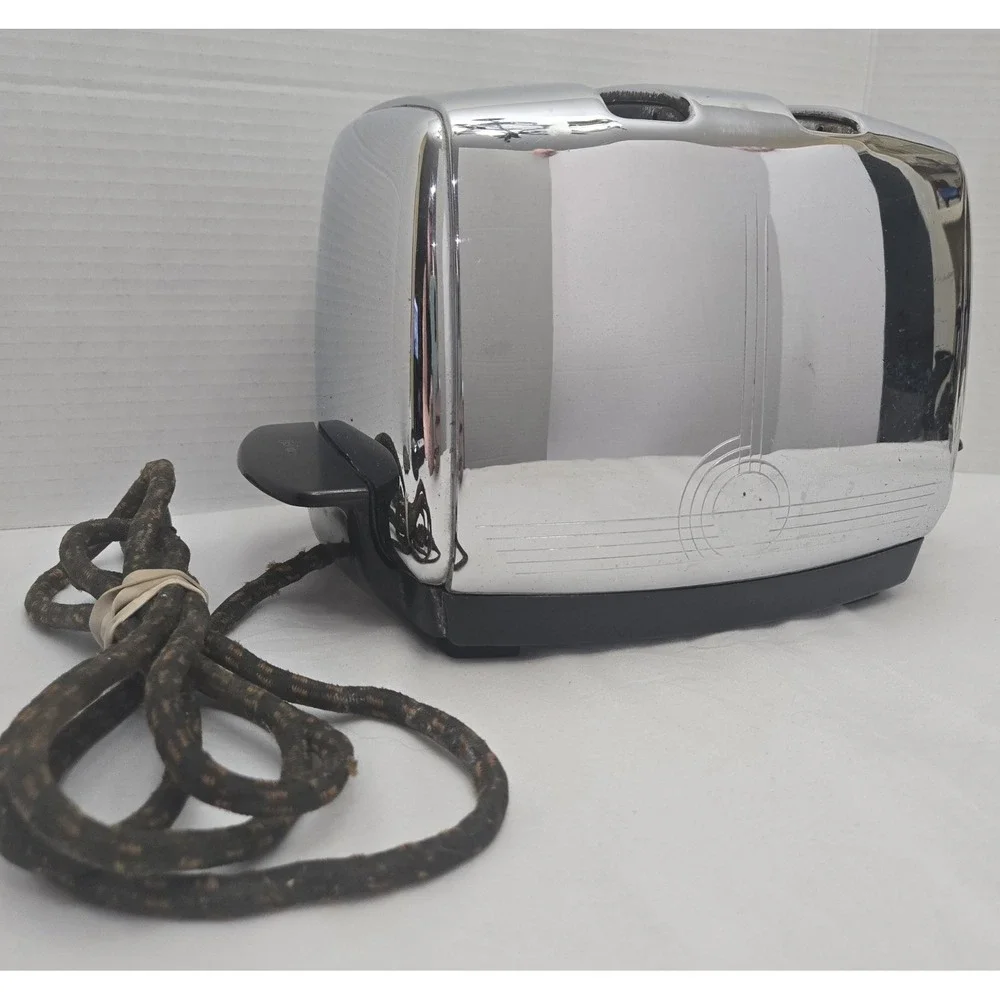 Vtg 1950s Sunbeam T-20B Radiant Control Toaster Chrome Art Deco Fully WORKING!